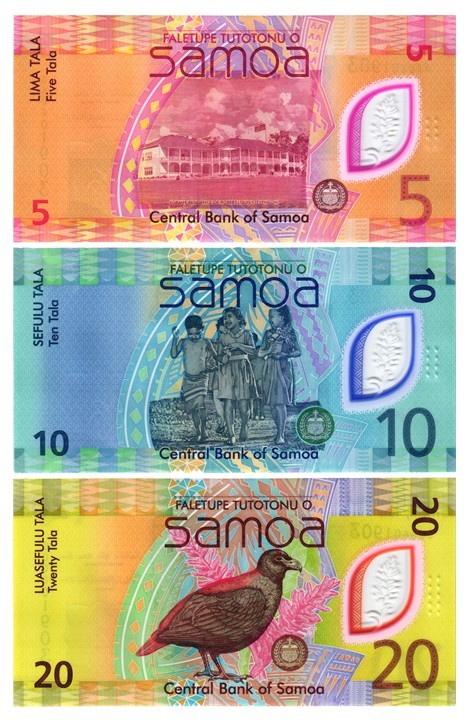 САМОА НАБОР 5 10 20 ТАЛА (ОДИНАКОВЫЙ СЕРИЙНЫЙ НОМЕР) мини 2