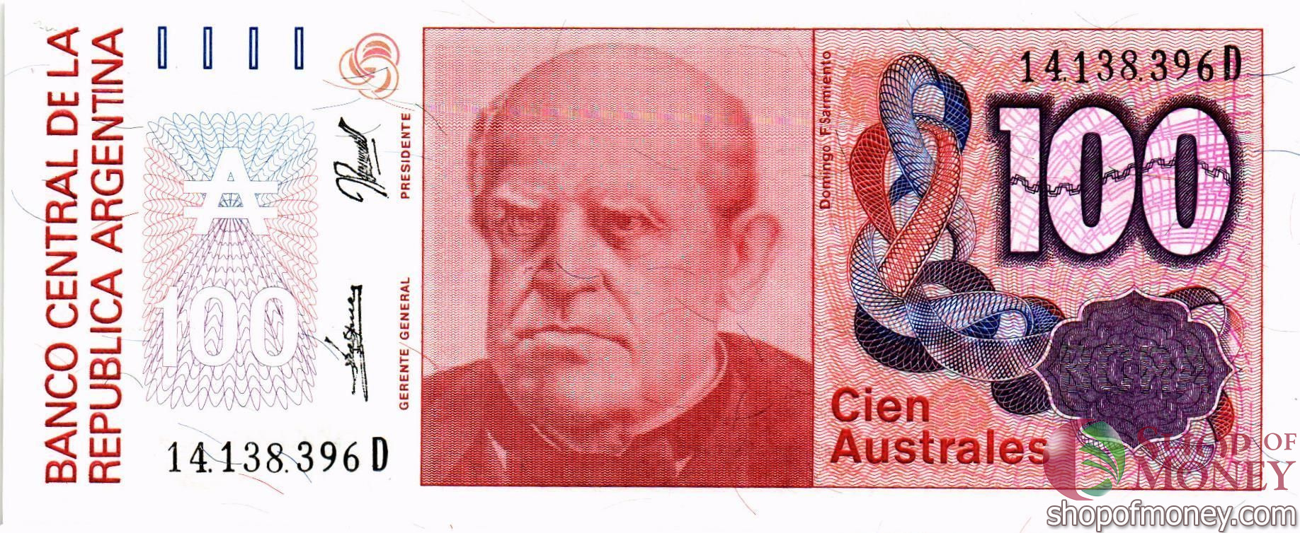 АРГЕНТИНА 100 АУСТРАЛЕЙ мини 1