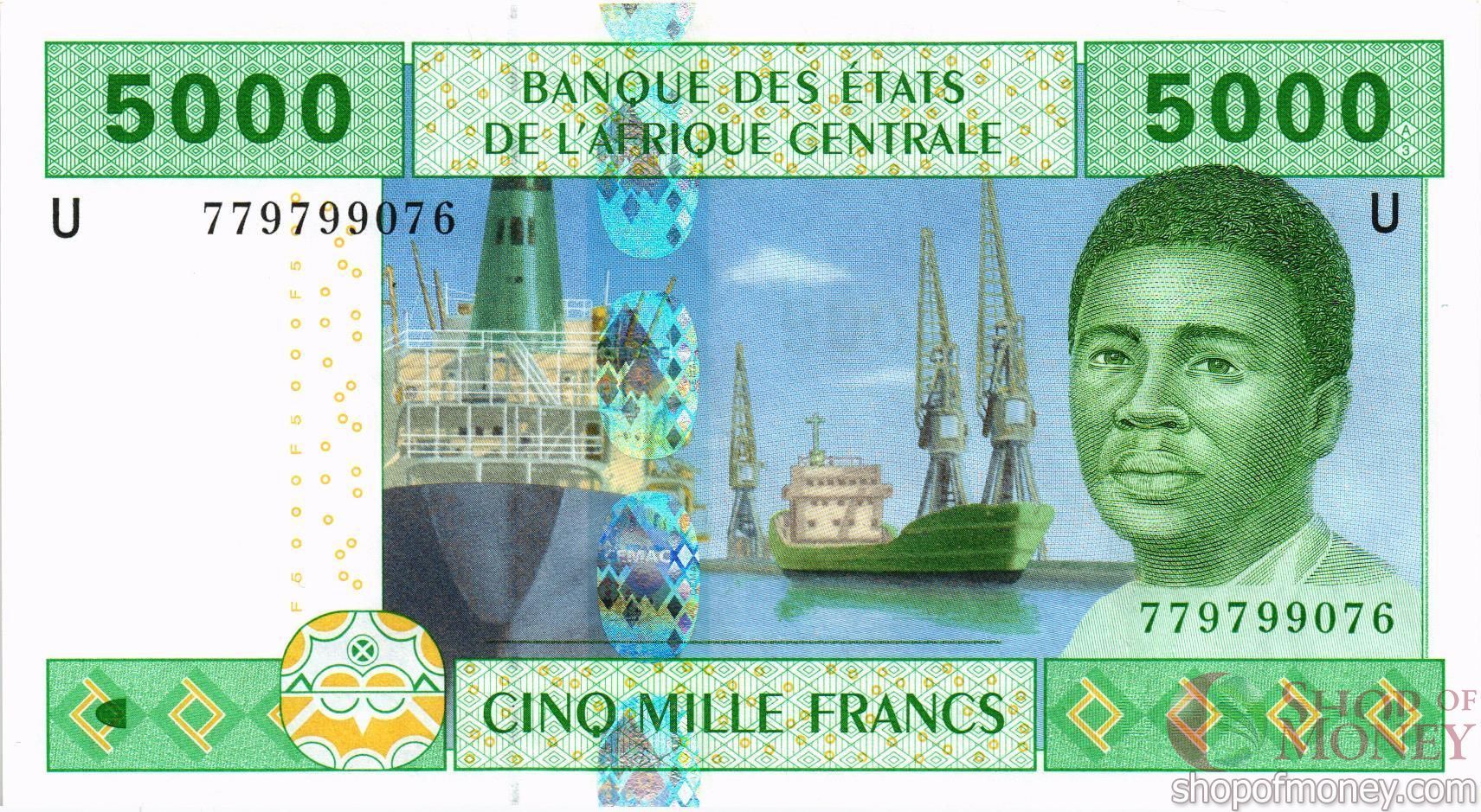 CAS - КАМЕРУН 5000 ФРАНКОВ (U) мини 1