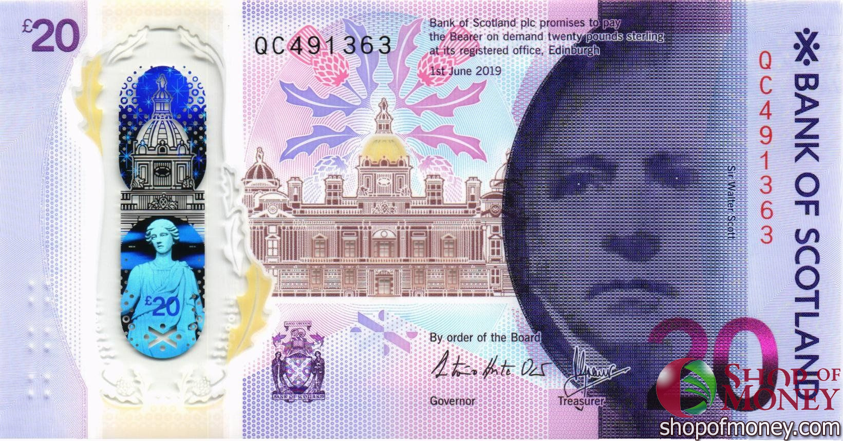 ШОТЛАНДИЯ 20 ФУНТОВ (ПАМЯТНАЯ) мини 1