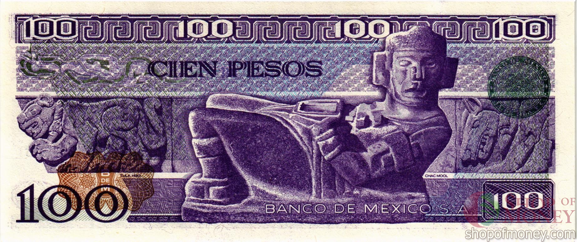 МЕКСИКА 100 ПЕСО (-TL- СЕРИЯ) мини 2