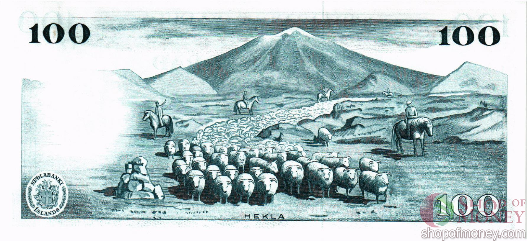ИСЛАНДИЯ 100 КРОН мини 2