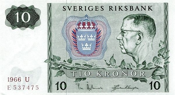 ШВЕЦИЯ 10 КРОН мини 1