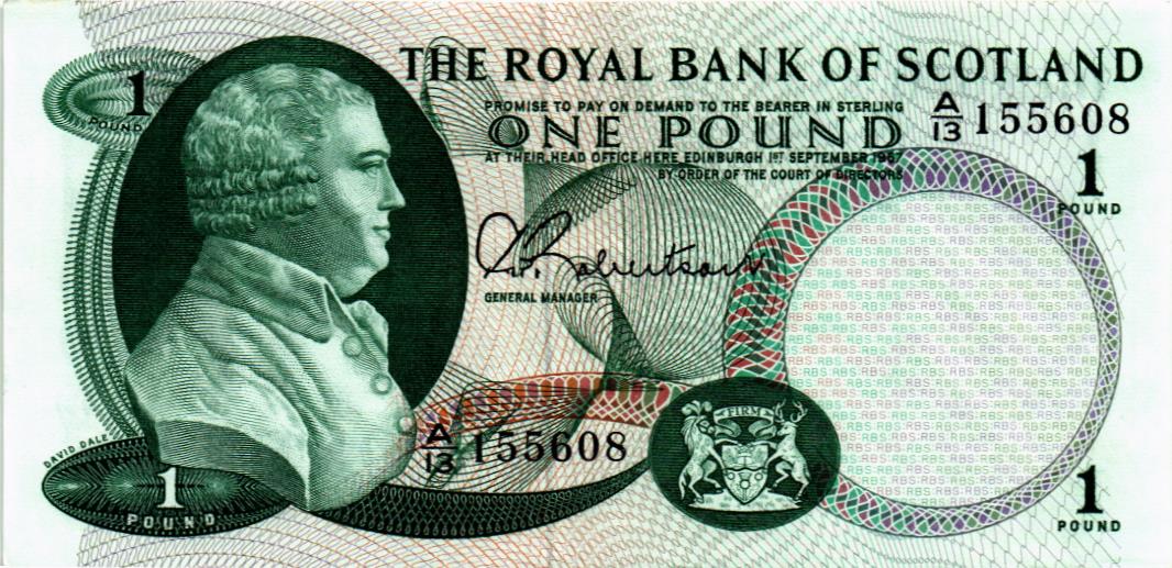 ШОТЛАНДИЯ 1 ФУНТ (THE ROYAL BANK OF SCOTLAND) мини 1