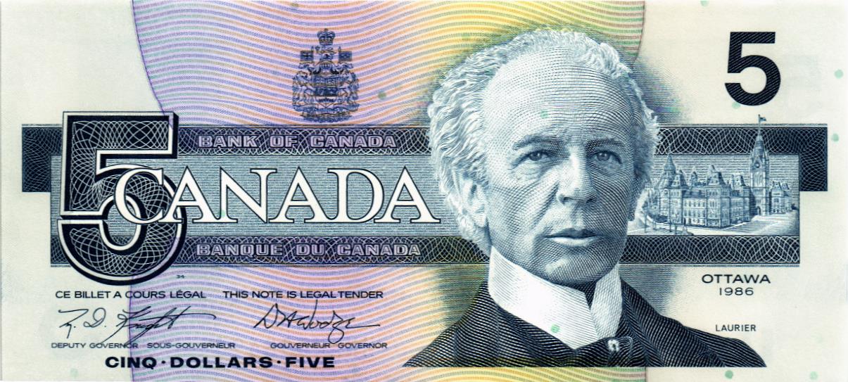 КАНАДА 5 ДОЛЛАРОВ
