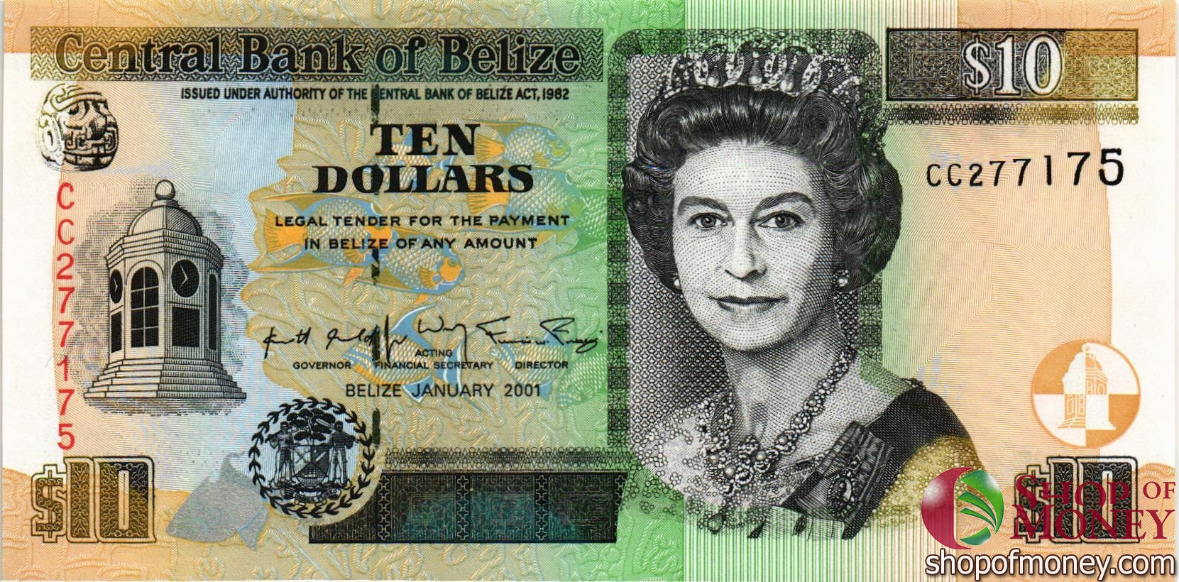 БЕЛИЗ 10 ДОЛЛАРОВ мини 1