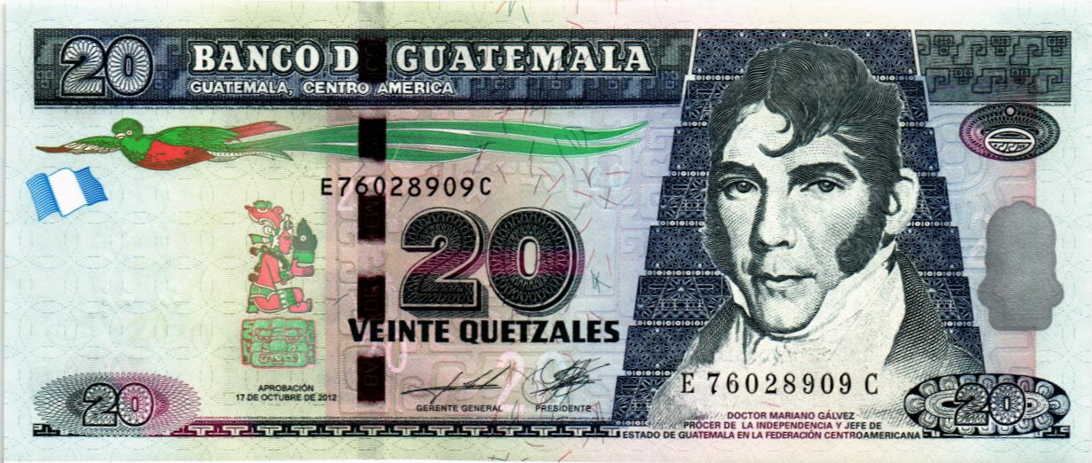 ГВАТЕМАЛА 20 КЕТСАЛЬ мини 1