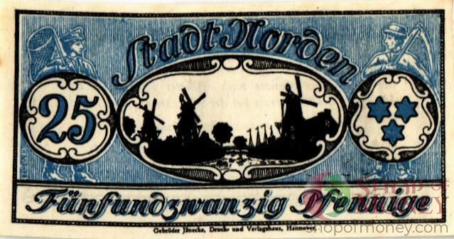 ГЕРМАНИЯ 25 ПФЕННИГОВ (НОТГЕЛЬД) мини 1