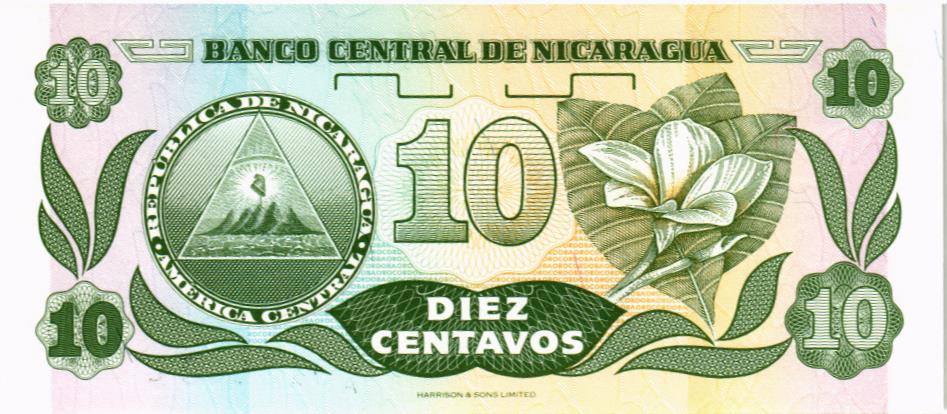 НИКАРАГУА 10 ЦЕНТАВО (-AA-) мини 2