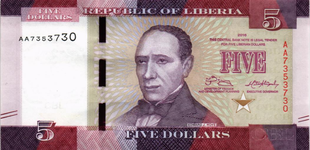 ЛИБЕРИЯ 5 ДОЛЛАРОВ мини 1