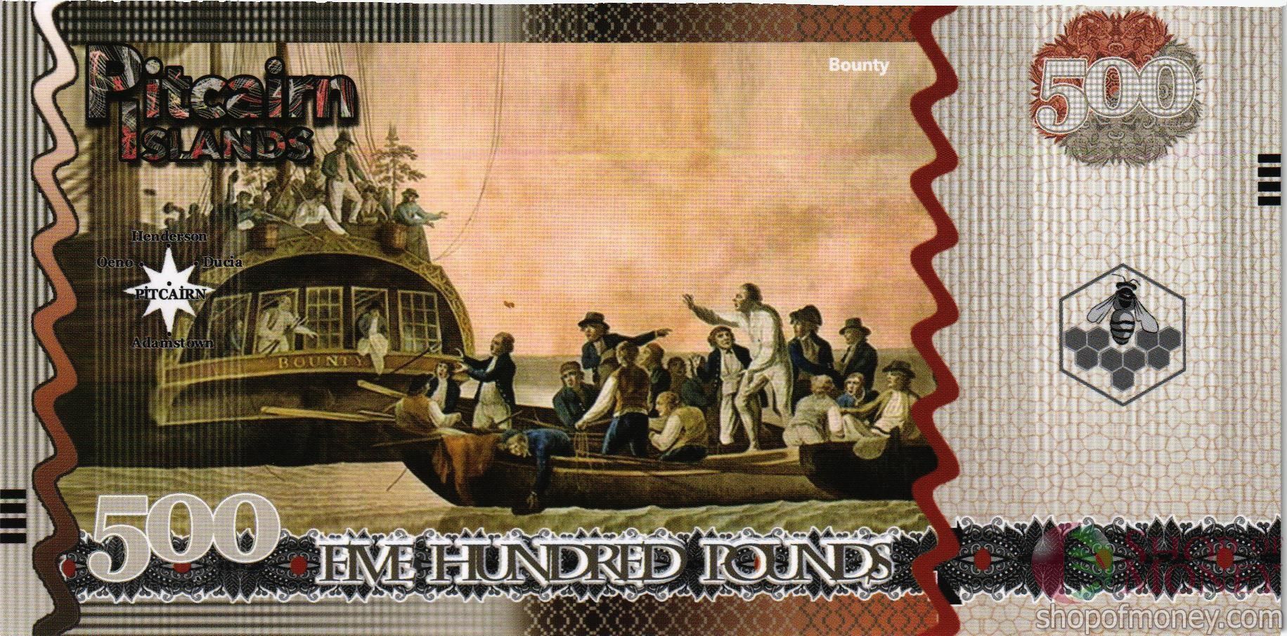 ОСТРОВА ПИТКЭРН 500 ФУНТОВ мини 2