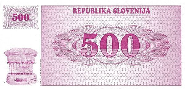 СЛОВЕНИЯ 500 ТОЛАР мини 1