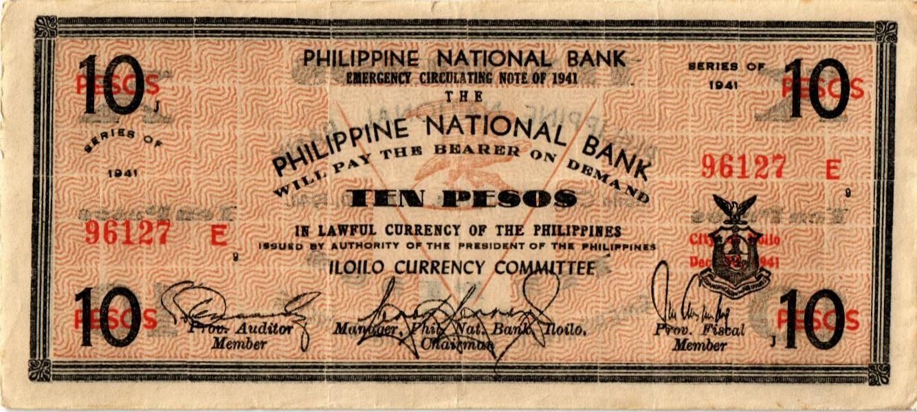 ФИЛИППИНЫ 10 ПЕСО (E) (N135)