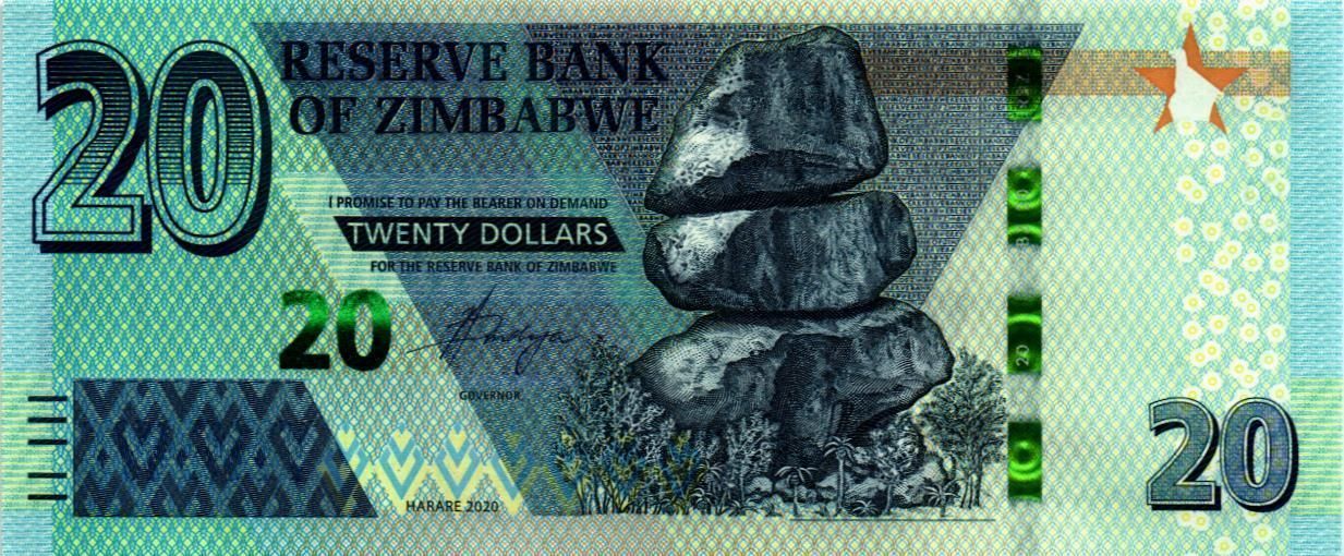 ЗИМБАБВЕ 20 ДОЛЛАРОВ