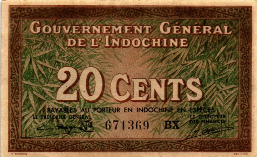 ФРАНЦУЗСКИЙ ИНДОКИТАЙ 20 ЦЕНТОВ мини 1