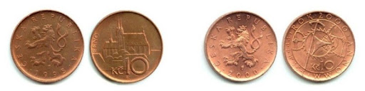 мелкие деньги Чехии 