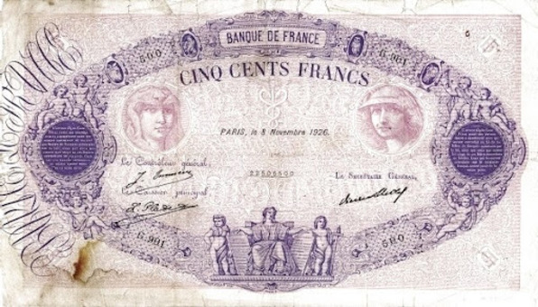 старинные бумажные купюры Парижа