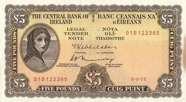 кто изображен на купюре 5 IR £