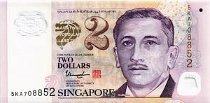 СИНГАПУР 2 ДОЛЛАРА 1