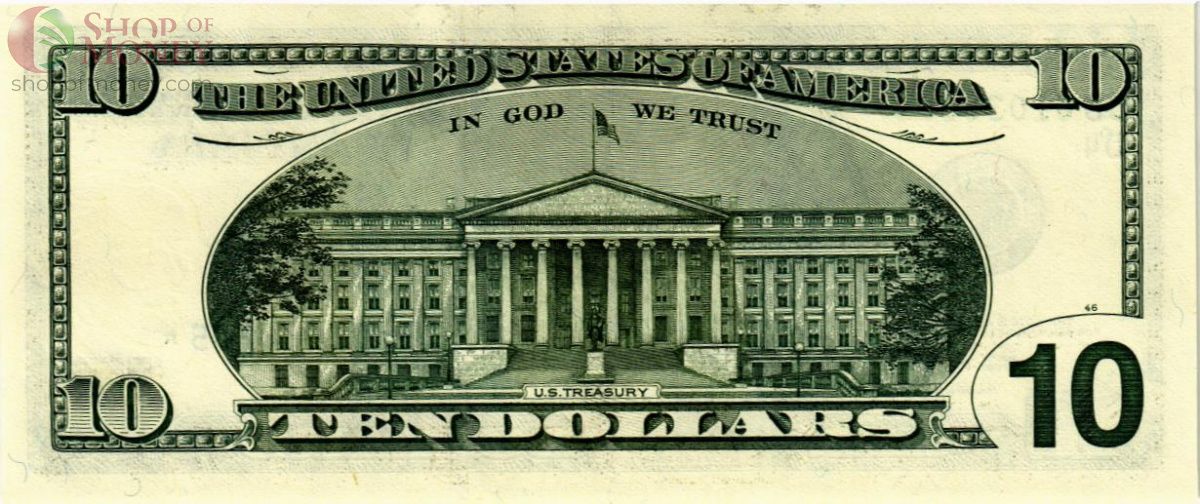 США 10 ДОЛЛАРОВ (D4 - КЛИВЛЕНД, REPLACEMENT) 2