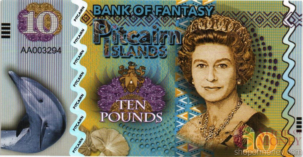 ОСТРОВА ПИТКЭРН 10 ФУНТОВ 1