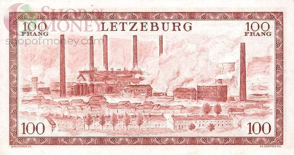 ЛЮКСЕМБУРГ 100 ФРАНКОВ 2