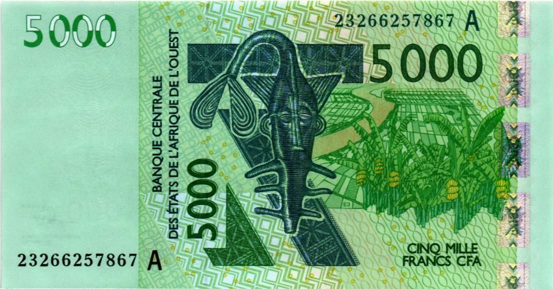 WAS - КОТ-Д'ИВУАР 5000 ФРАНКОВ (A) 1
