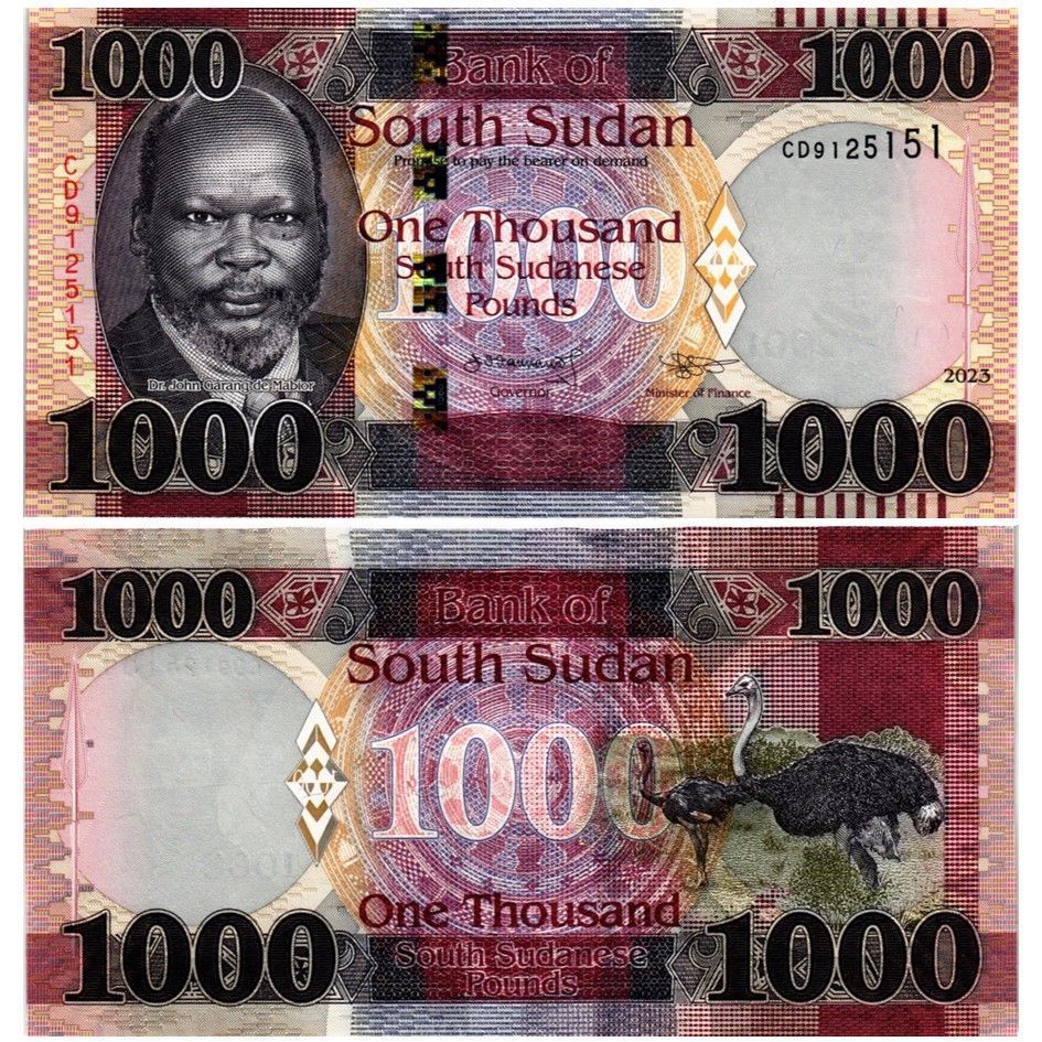 ЮЖНЫЙ СУДАН НАБОР 50 100 500 1000 ФУНТОВ 3