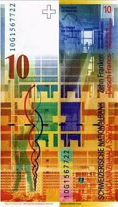 ШВЕЙЦАРИЯ 10 ФРАНКОВ 2
