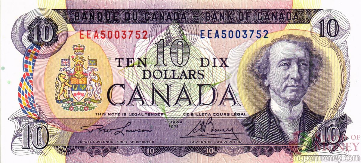 КАНАДА 10 ДОЛЛАРОВ 1