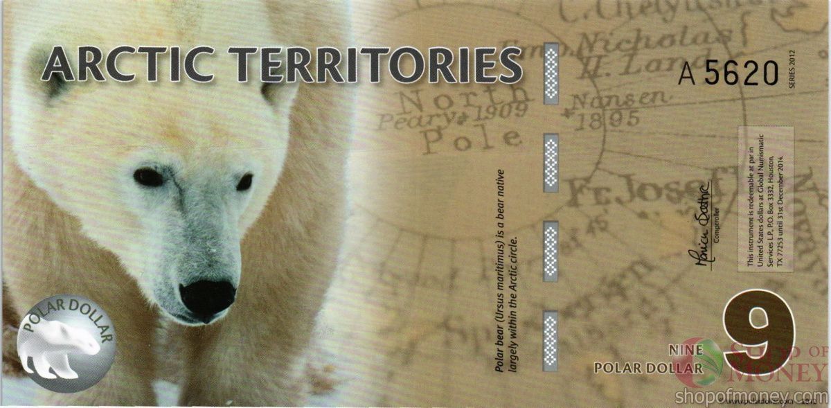 АРКТИЧЕСКИЕ ТЕРРИТОРИИ 9 ДОЛЛАРОВ 1