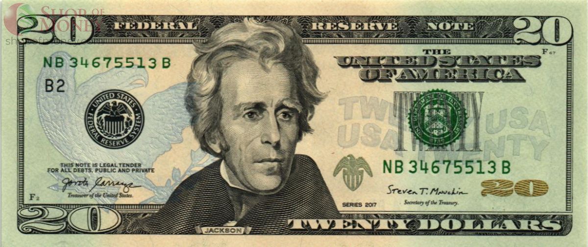 США 20 ДОЛЛАРОВ (B - НЬЮ-ЙОРК) 1