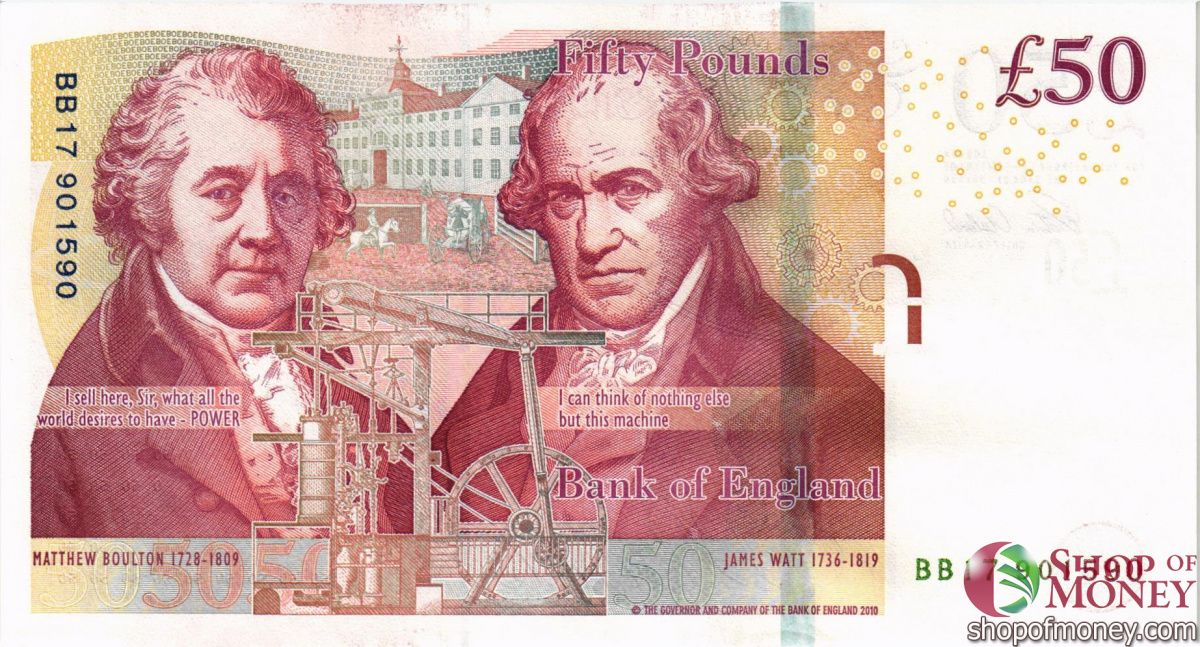 ВЕЛИКОБРИТАНИЯ/АНГЛИЯ 50 ФУНТОВ 2