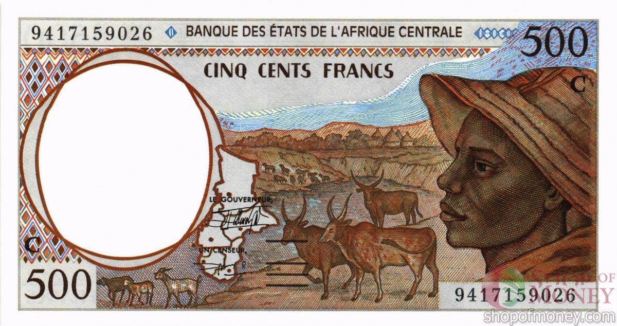 ЦЕНТРАЛЬНОАФРИКАНСКАЯ РЕСПУБЛИКА 500 ФРАНКОВ 1
