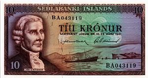 ИСЛАНДИЯ 10 КРОН 1