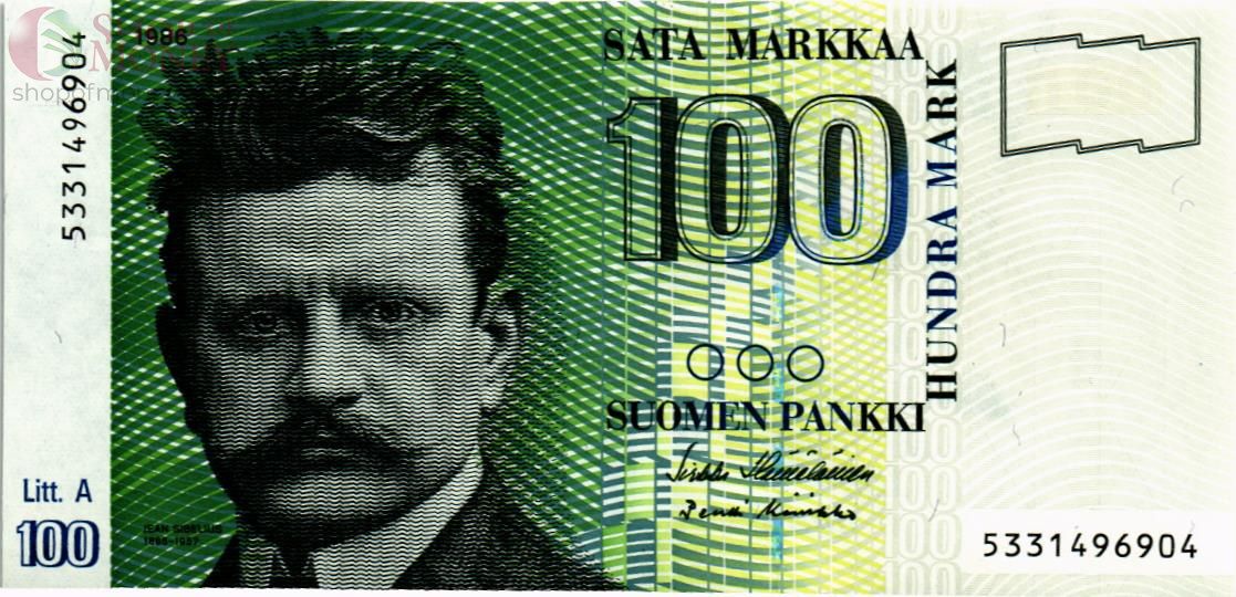 ФИНЛЯНДИЯ 100 МАРОК (Litt. A) 1