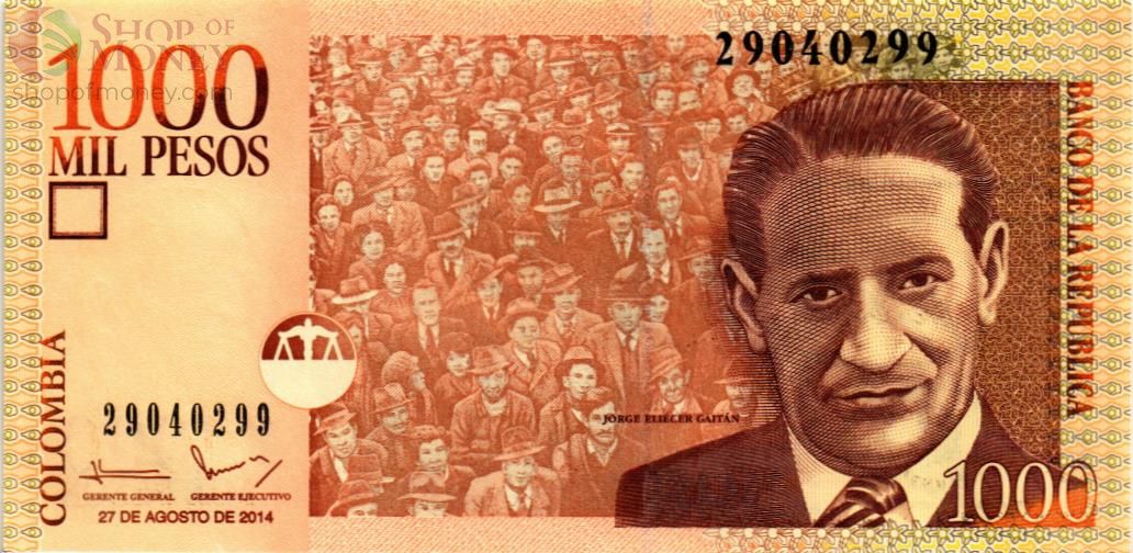 КОЛУМБИЯ 1000 ПЕСО (27.08.2014) 1