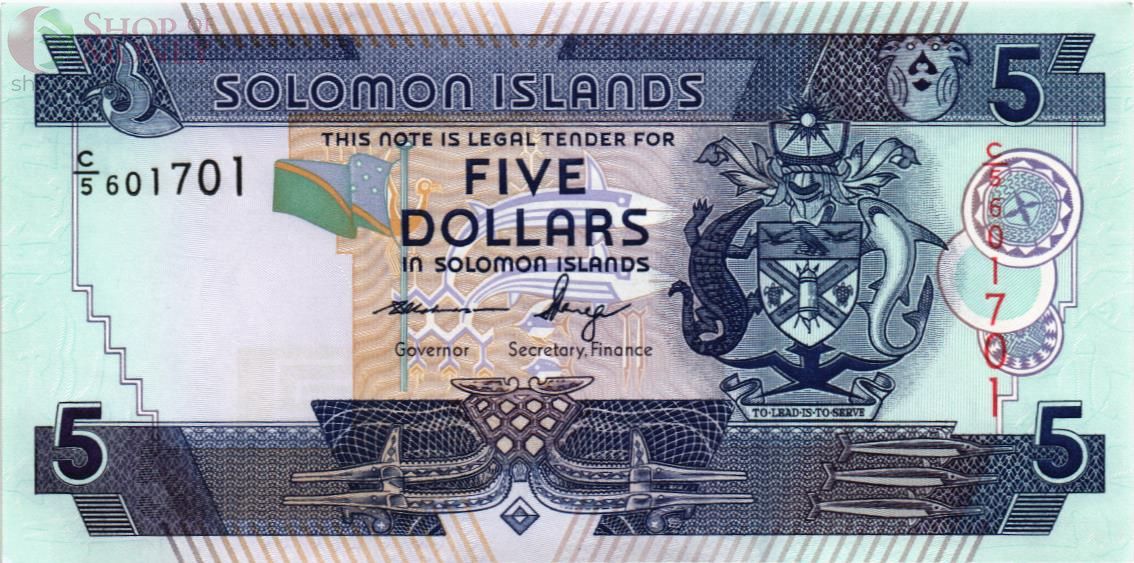 СОЛОМОНОВЫ ОСТРОВА 5 ДОЛЛАРОВ (C/5) 1