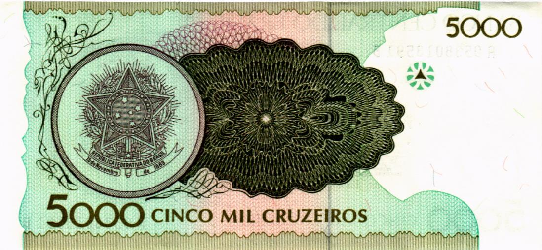 БРАЗИЛИЯ 5000 КРУЗЕЙРО 2