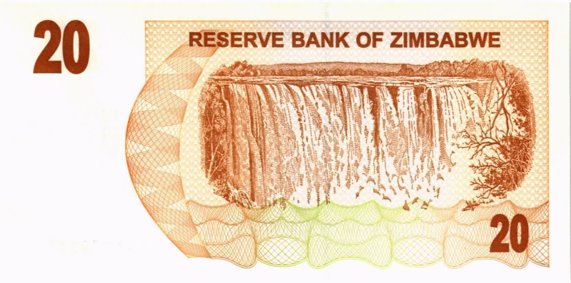 ЗИМБАБВЕ 20 ДОЛЛАРОВ 2