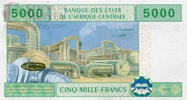 CAS - ЧАД 5000 ФРАНКОВ (C) 2