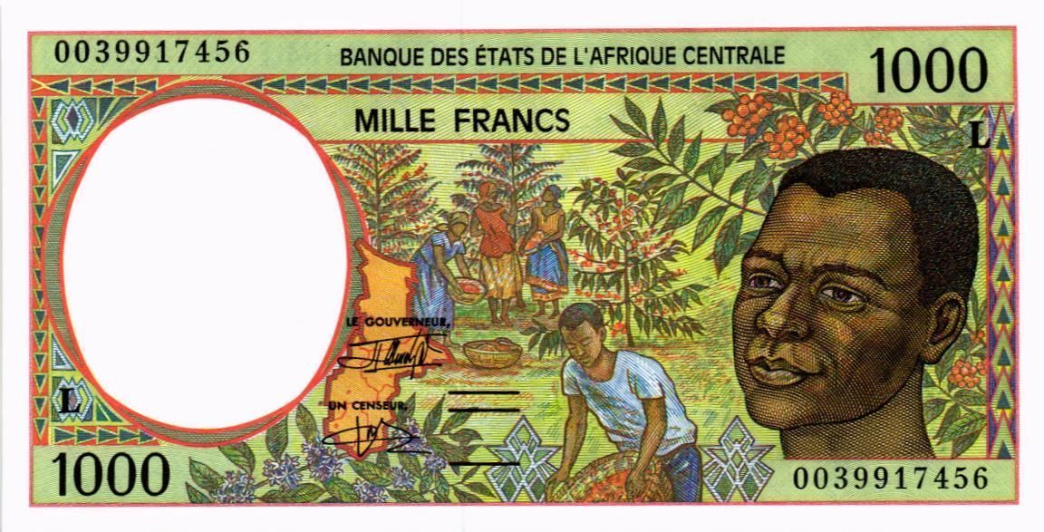 CAS - ГАБОН 1000 ФРАНКОВ (L) 1