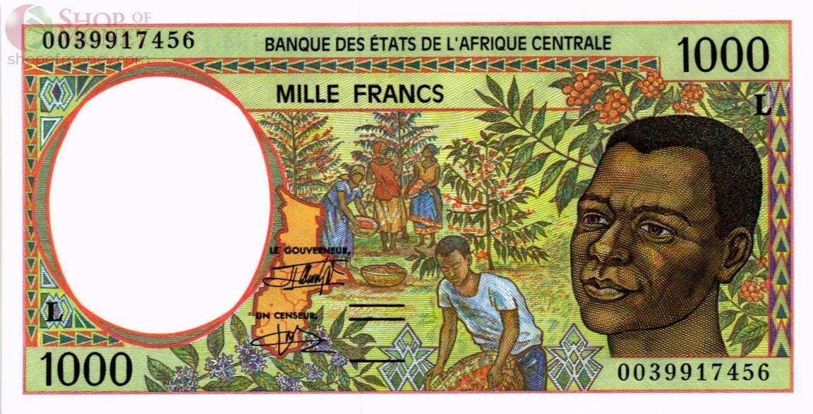 CAS - ГАБОН 1000 ФРАНКОВ (L) 1
