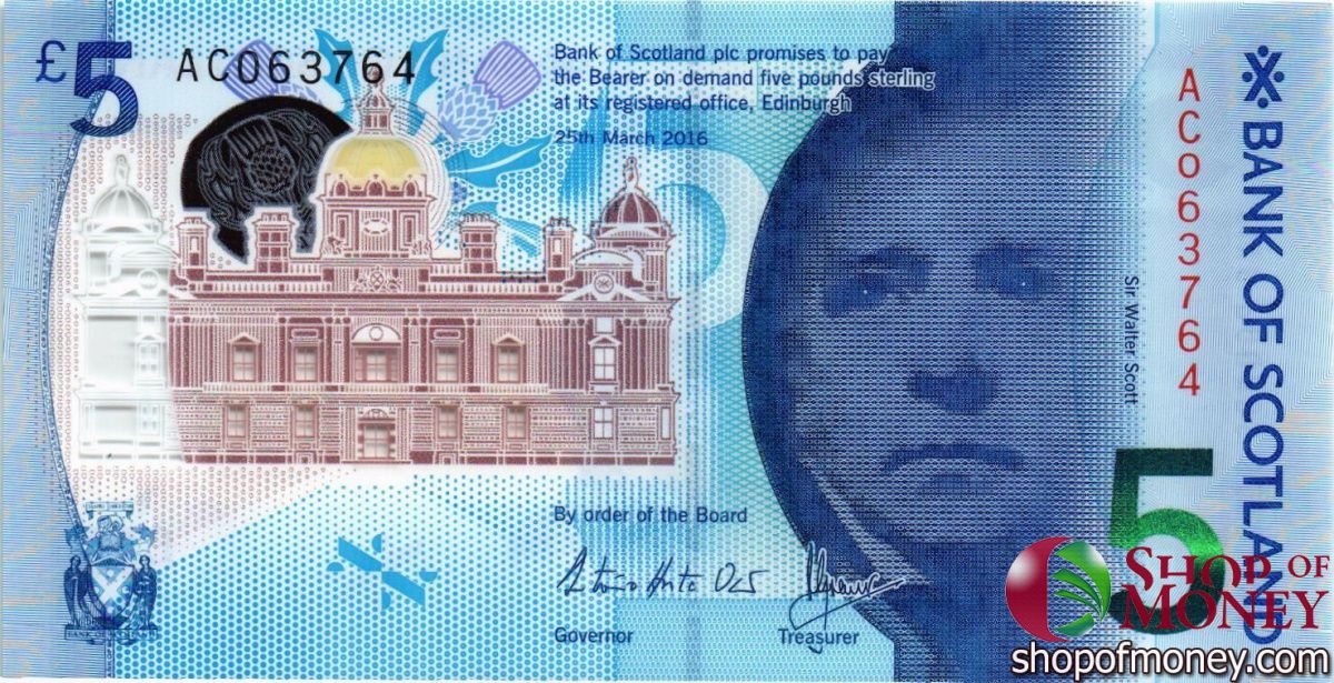 ШОТЛАНДИЯ 5 ФУНТОВ 1