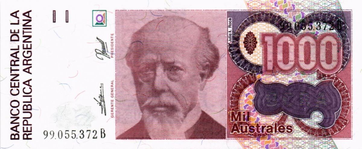 АРГЕНТИНА 1000 АУСТРАЛЕЙ 1