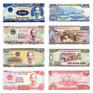 ВЬЕТНАМ НАБОР 500 1000 2000 5000 ДОНГ 2