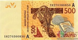 КОТ-Д'ИВУАР 500 ФРАНКОВ 1