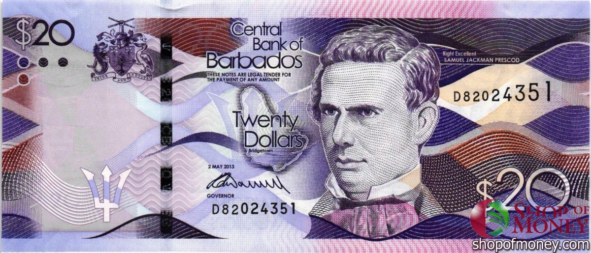БАРБАДОС 20 ДОЛЛАРОВ 1