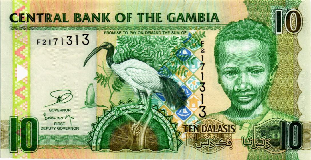ГАМБИЯ 10 ДАЛАСИ 1