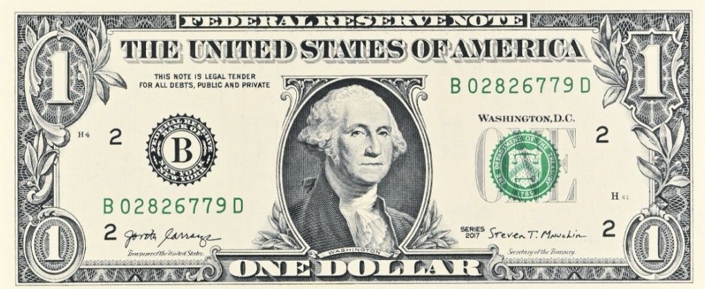 США 1 ДОЛЛАР (B - НЬЮ-ЙОРК - PMG - ГРЕЙД 64) #B02826779D 3